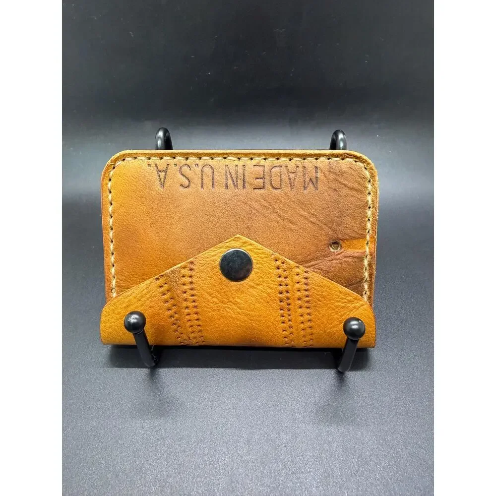 One-of-a-Kind Baseball Glove Button Snap Wallet – Vintage 1960s Leather
